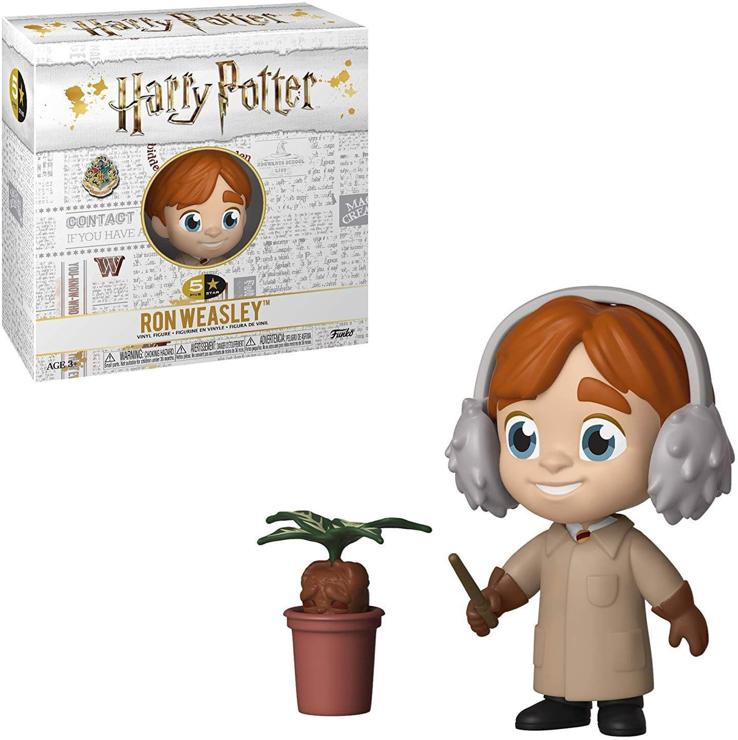 Funko 5 Star HP - Ron Weasley (Herbology) Vinyl Figure 10 cm, Multi-Colour, One Size