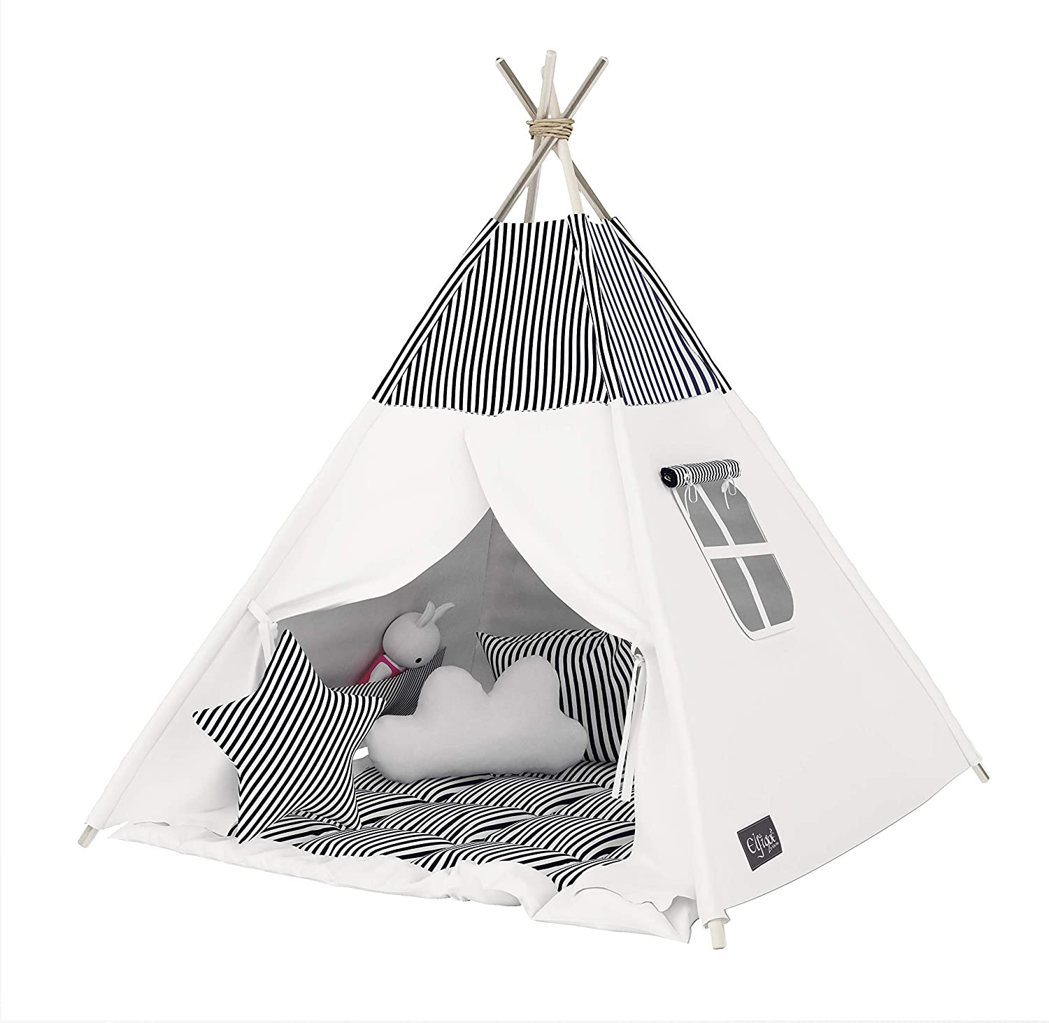 Elfique new Tipi Indian Tent play Tent Double Padded Blanket (Tent with Bla
