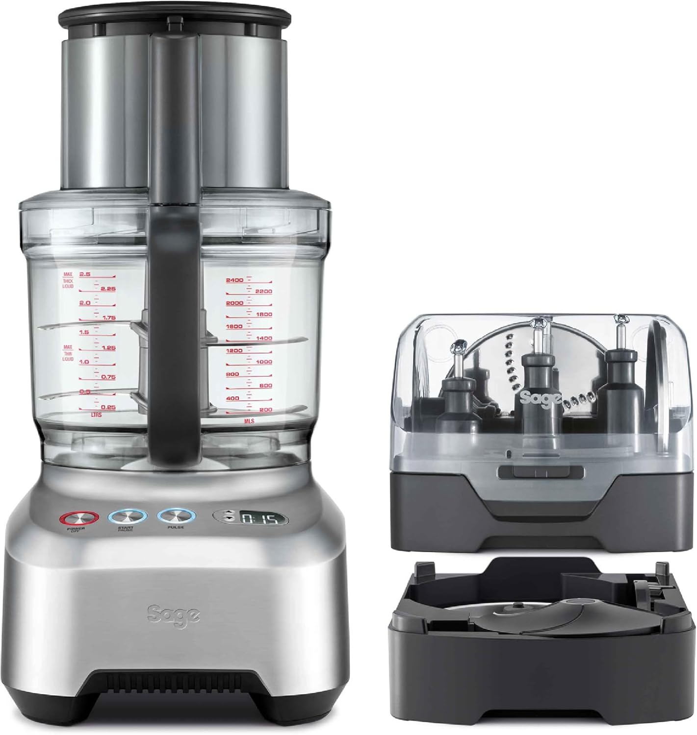Sage Appliances SFP820 the Kitchen Wizz Peel and Dice, Food Processor, 2000 Watts