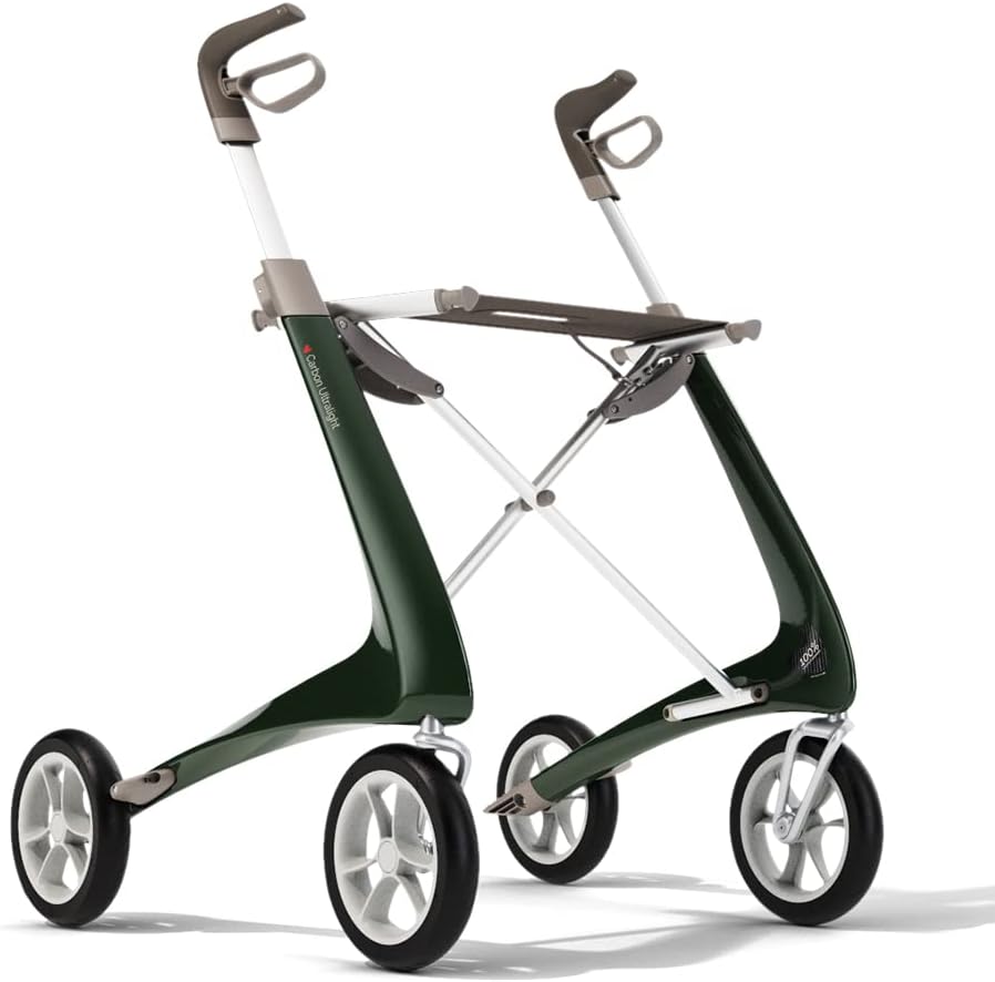 Acre Carbon Ultralight Comfort Lightweight Rollator Dark Green