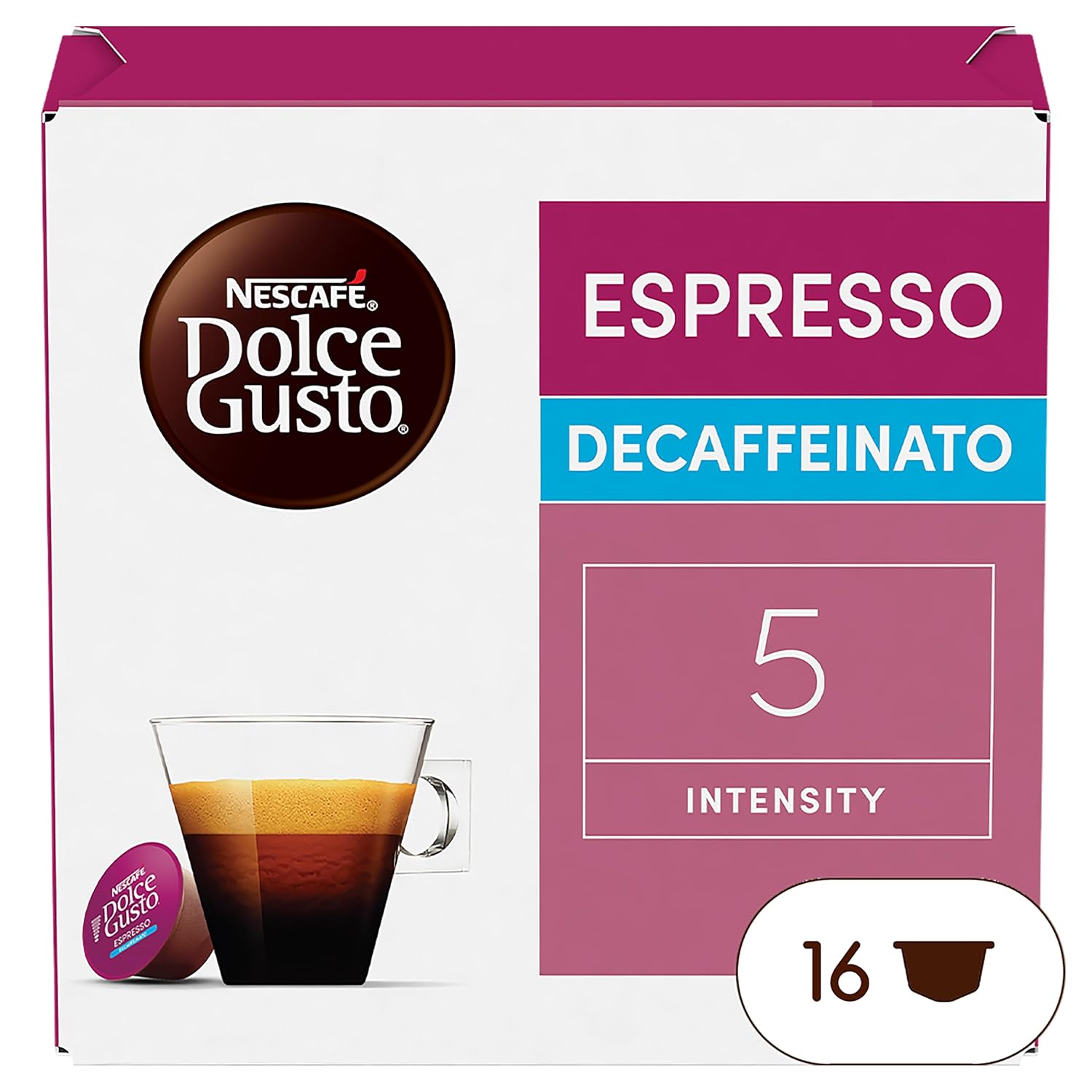 Cápsulas de Café con Estuche Nescafé Dolce Gusto 60658 Espresso Decaffeinato (16 uds)
