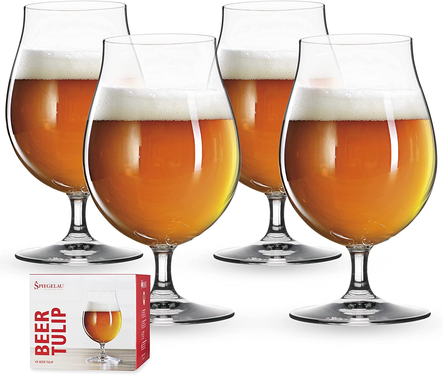 Spiegelau & Nachtmann Spiegelau 4991884 28.1 x 19 x 16.5 cm Beer Classics Tulip Glass, Set of 6, Transparent