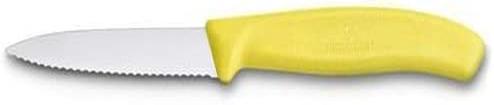 Victorinox Swiss Classic 8 cm Serrated Vegetable Knife - Medium Point - Blade Guard - Dishwasher-Safe - Set of 2, paring knife