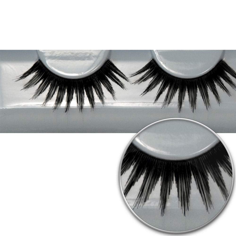 GRIMAS Human Hair Eyelashes # 112, dichte schwarz, ‎112 spitzen