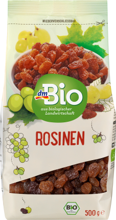 dmBio Dried fruit raisins, 500 g