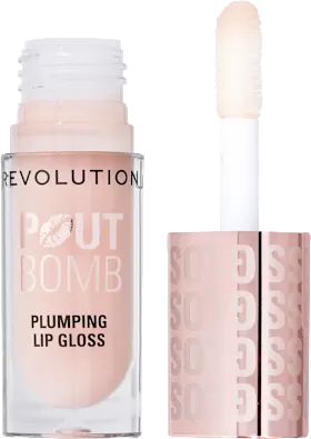 Revolution Lip gloss Pout Bomb, Milky Sheer Holo, 4.6 ml