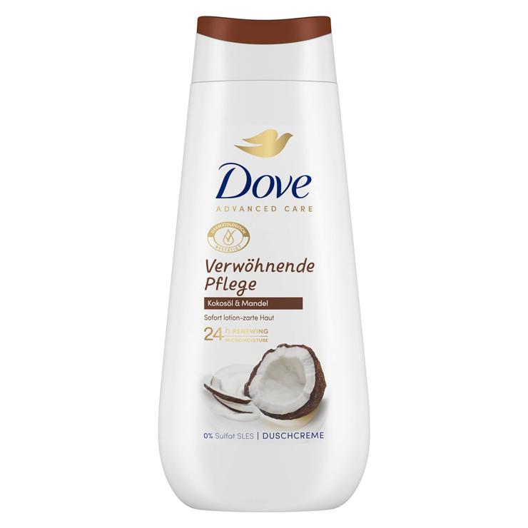 Dove Advanced Care Shower Cream Pampering Care Coconut Oil & Almond 225ml