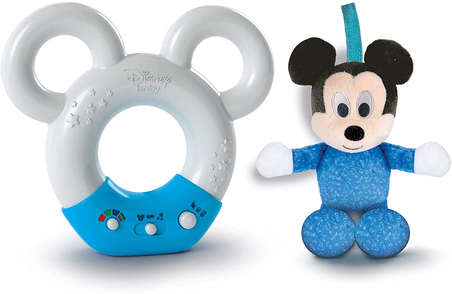 Clementoni 17397 Disney Baby Mickey Sound & Colour Lamp Night Light, Multi-Colour