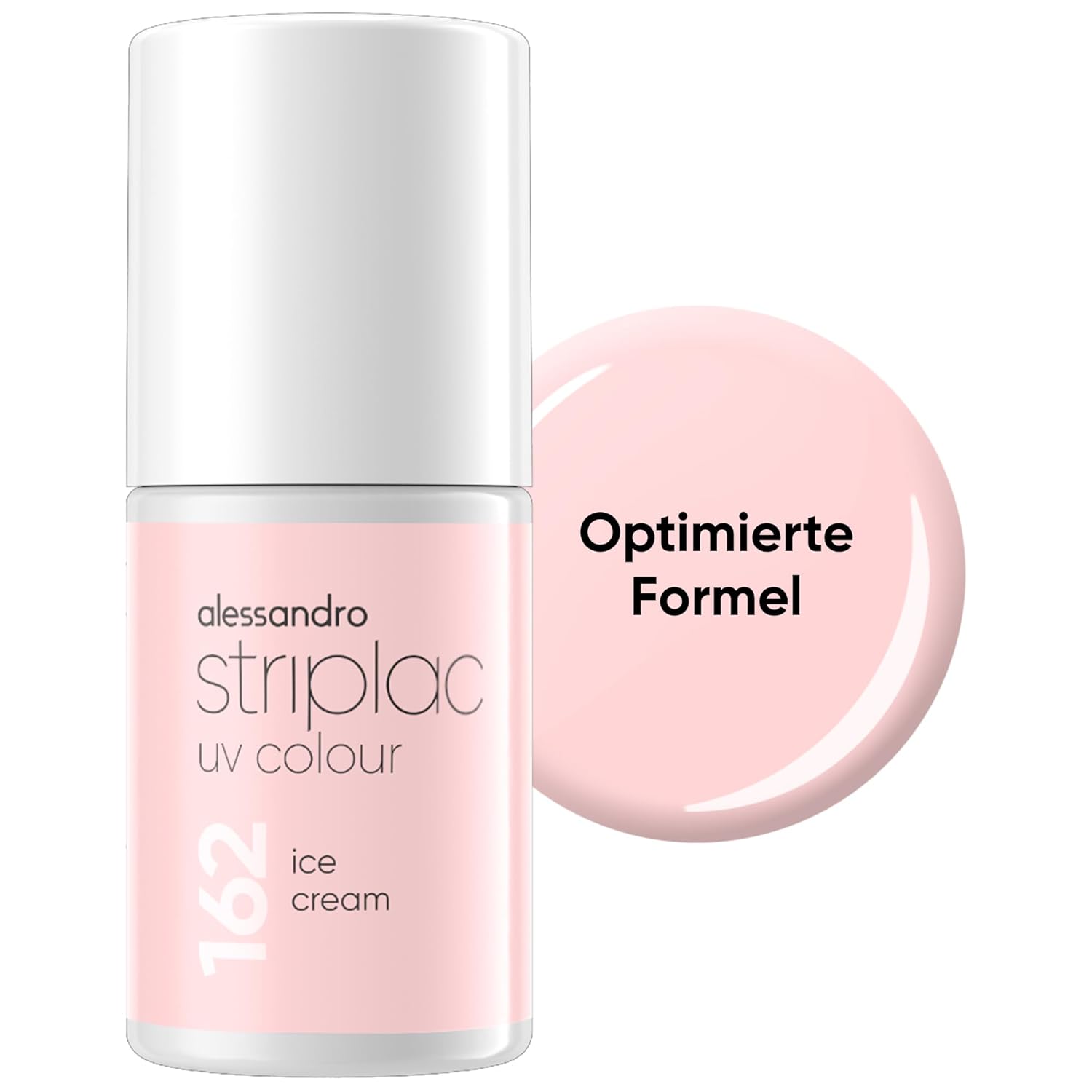 alessandro Striplac UV Nail Polish Ice Cream - Opaque & Scratch-Resistant up to 15 Days - Easy Application - Gentle Peel Technology - Vegan - Pastel Orange, 6.5 ml