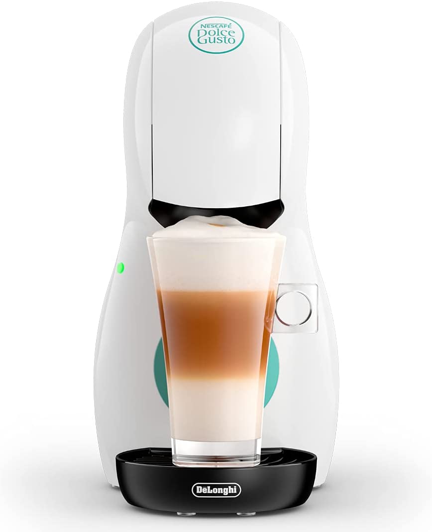DeLonghi De\'Longhi Nescafé Dolce Gusto Piccolo XS EDG Capsule Machine for Hot and Cold Drinks 15 Bar Pump Pressure Manual Water Dosing, White