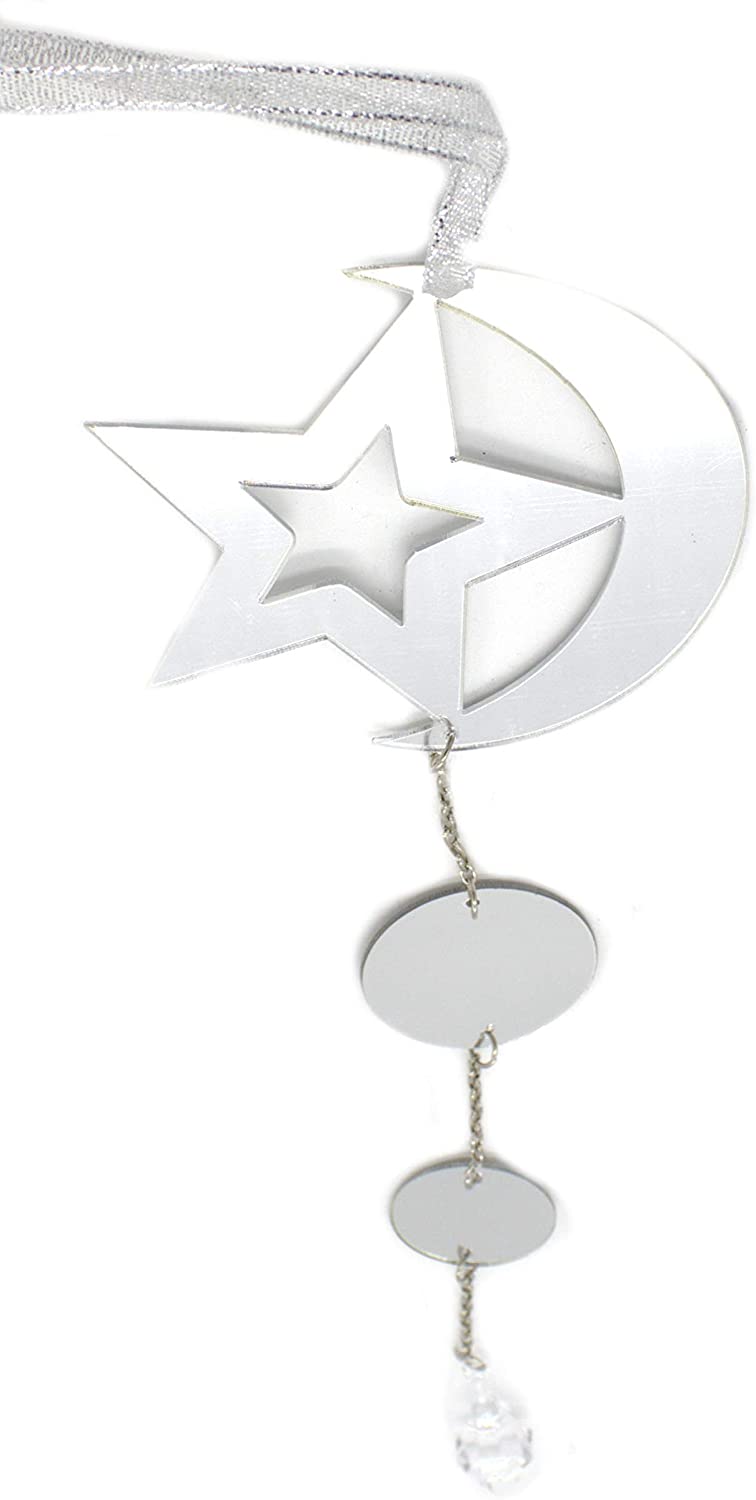 DARO DEKO Daro Deco Acrylic Hanging Moon And Stars