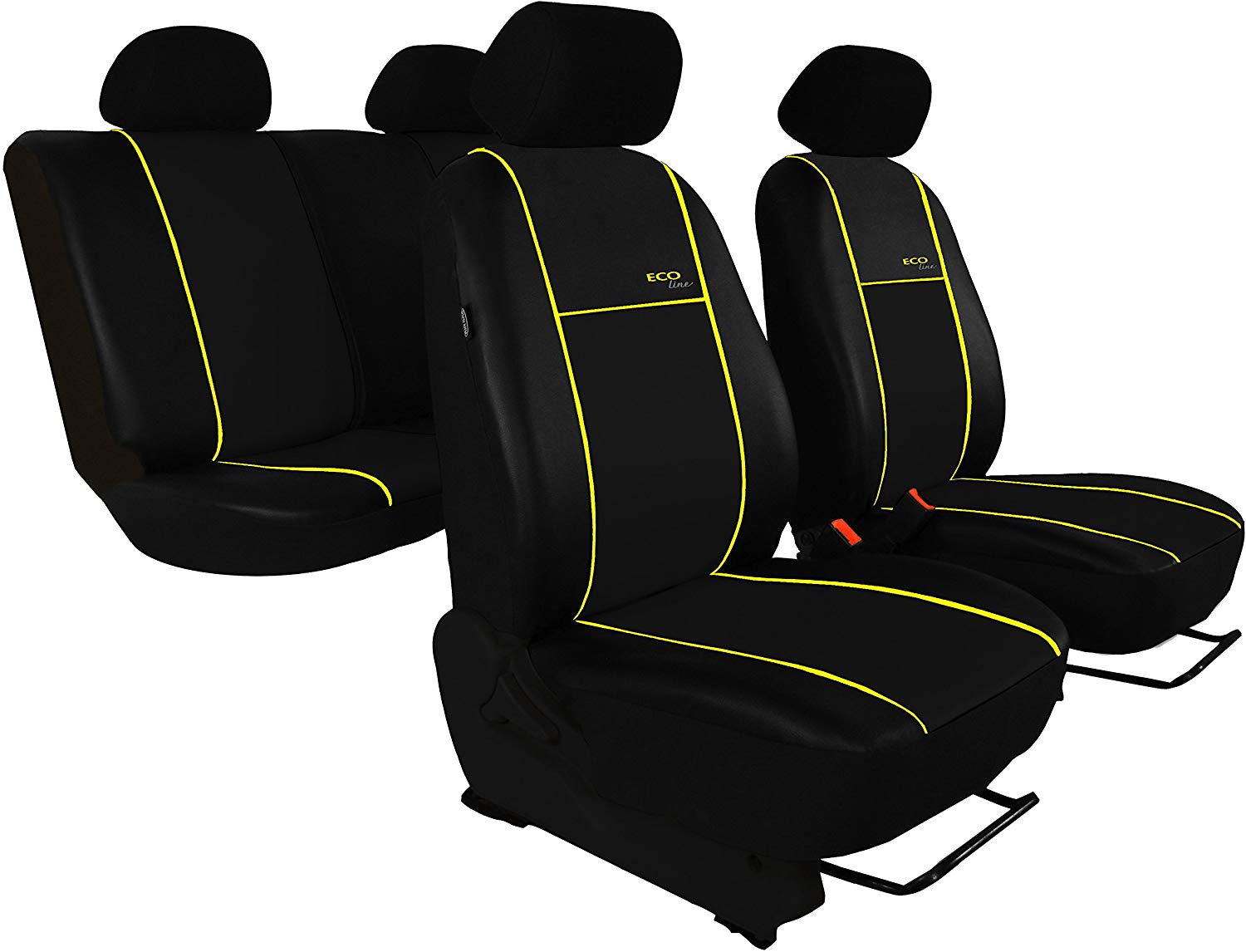 Pokter Customised ASX 2010 On Design Eco-Line Yellow Fin. Car Seat Cover Set