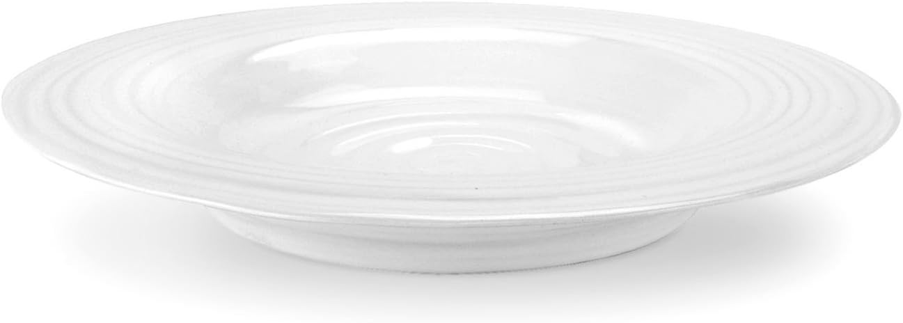 Sophie Conran for Portmeirion Rimmed Soup Plate, Porcelain White, 25 x 25 x 3.8 cm