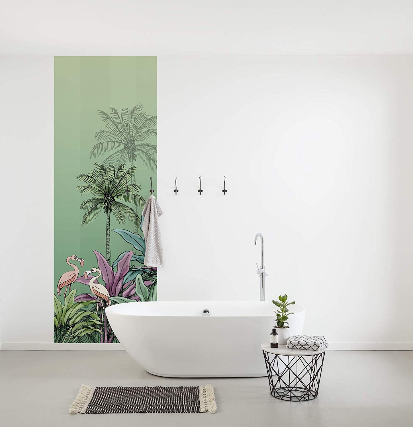 Komar Disney Fleece Photo Wallpaper Jungle Flamingo Size: 100 X 280 Cm (Wid