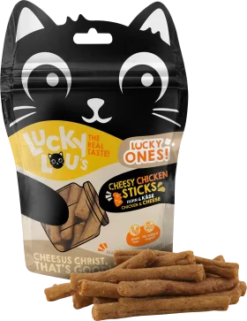 Lucky Lou Cat treats with cheese & chicken, lucky ones, 50 g