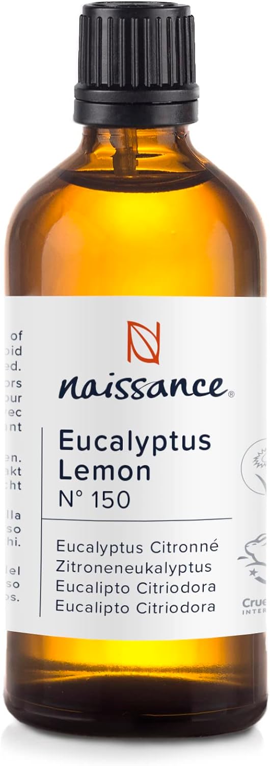 Naissance Lemon Eucalyptus Oil (No. 150), 100 ml, Eucalyptus citriodora Essential Oil, 100% Natural Pure Eucalyptus Oil for Natural Cosmetics, Massage, Aromatherapy