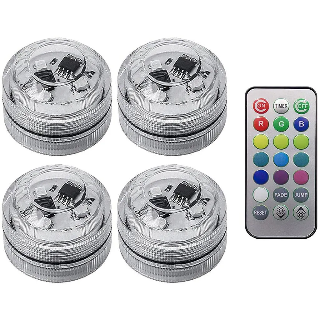 4-pack reusable LED lights for Ninja Slush FS301/FS300, slush maker accessories, 13 colors and 4 modes with remote control
