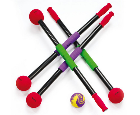 Set of 4 skateboard paddles with ball