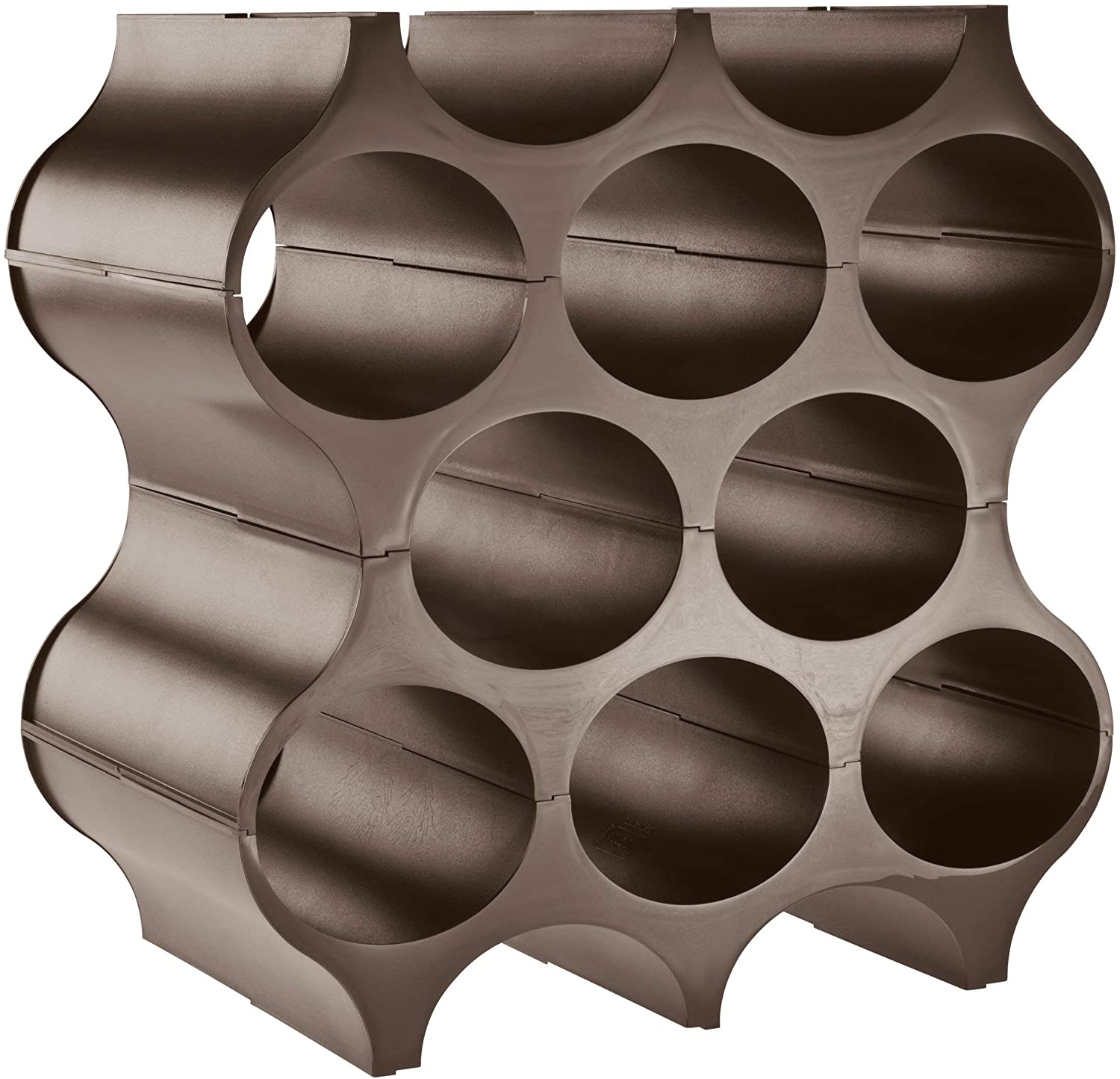 Koziol Set-Up Bottle Rack Plastic Brown 23 X 35.3 X 36.4 Cm
