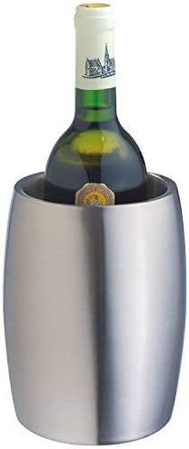 Schmalz® Stainless Steel Wine Cooler Bottle Cooler with Laser Engraving Silver Double-Walled Champagne Cooler Engraved for Birthday (No Engraving)