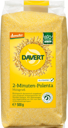 Davert Polenta, 2- minute pressure cooking, gluten-free, 500 g