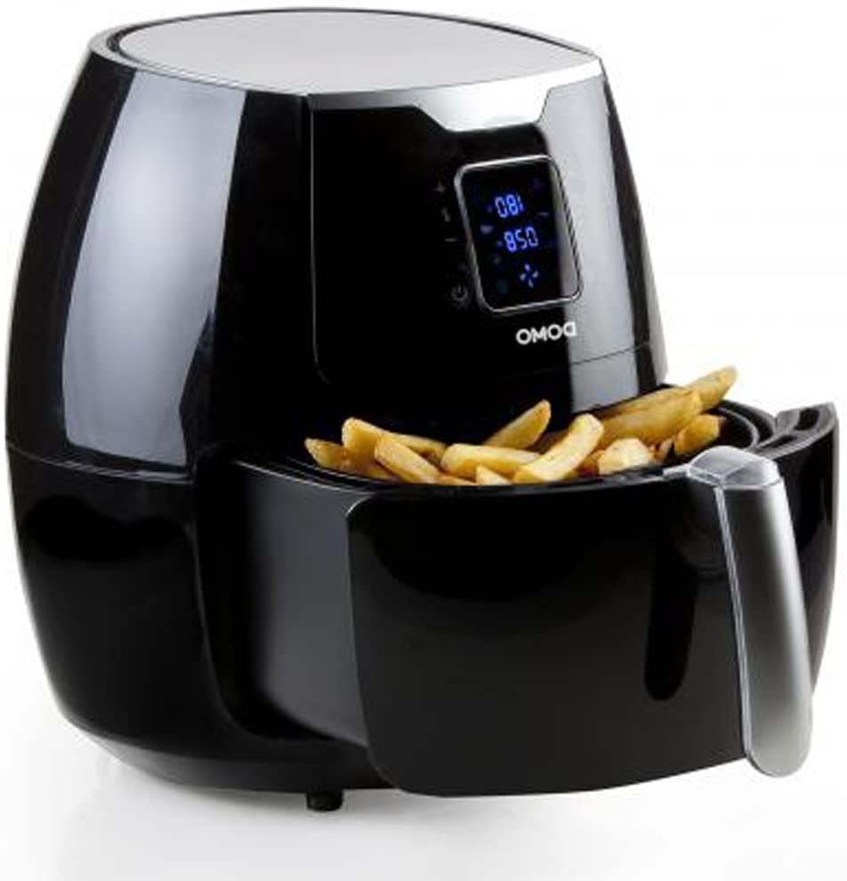 DOMO DO513FR Airfryer Hot Air Fryer XXL 5.5 L, Black/Silver