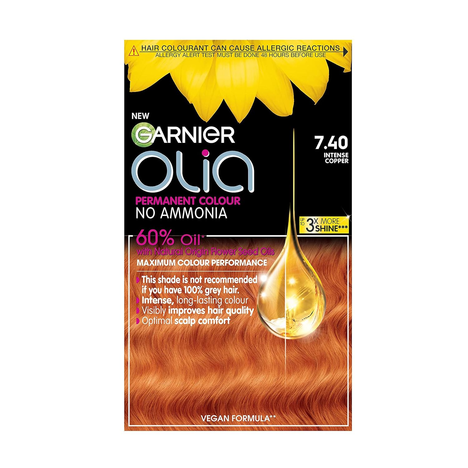 Garnier Olia Permanent Hair Dye 7.40 Intense Copper