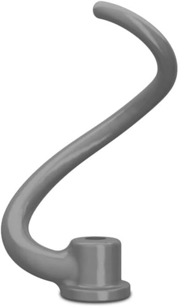 Kitchenaid Silver-Coated Spiral Dough Hook for Bowl Lift Stand Mixer