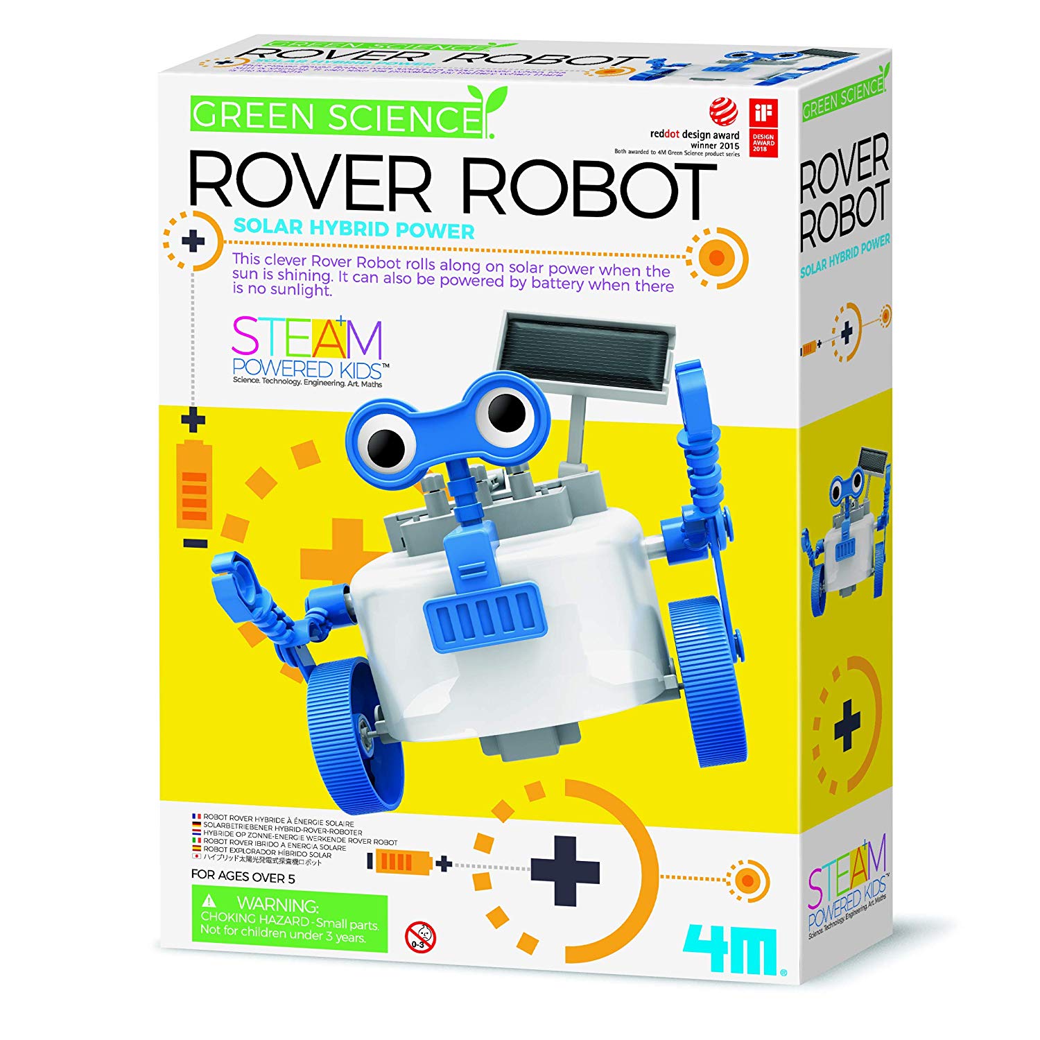4M 403417 Green Science Rover Robot-Solar Hybrid Power Multi