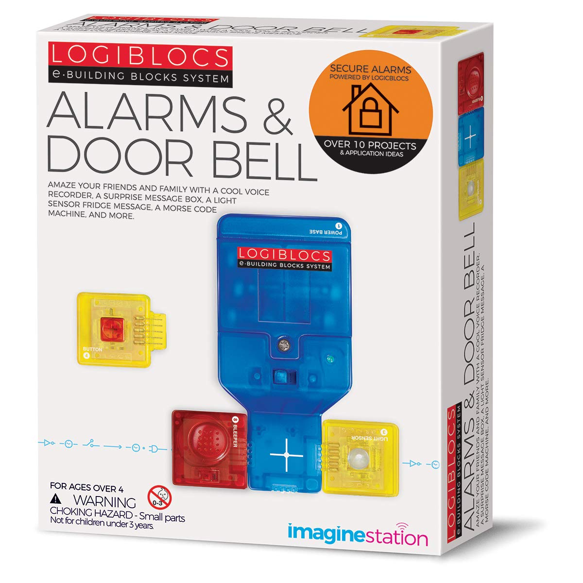 4M Logiblocs Alarm Tech 406807 Small White