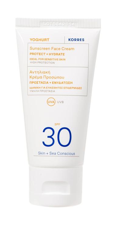 KORRES YOGHURT Sun Cream SPF30 Fast Absorbing Long Lasting Moisturizing Water Resistant 50ml