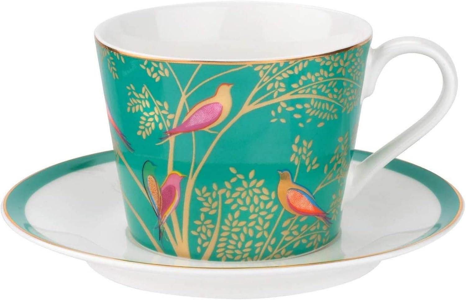 Sara Miller for Portmeirion Chelsea Cup and Saucer, Ceramic Green, 230 x 185 x 95 cm