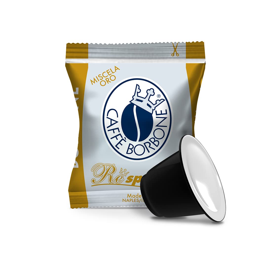 Caffè Borbone Coffee Respresso, Gold Blend - 100 Capsules - Compatible with Nespresso®* Home Machines