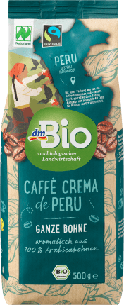 dmBio Caffè Crema de Peru, whole bean, 500 g