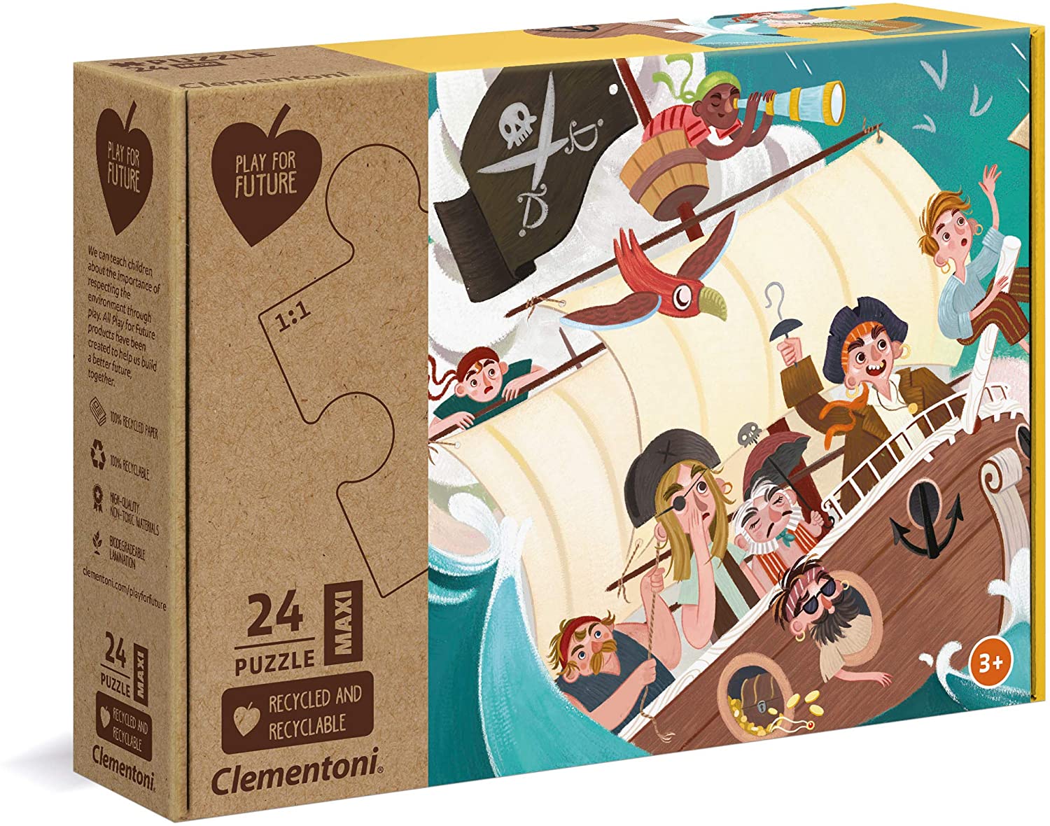 Clementoni Play For Future-Maxi Jigsaw Puzzle 24 Pieces Supercolor - Sustai