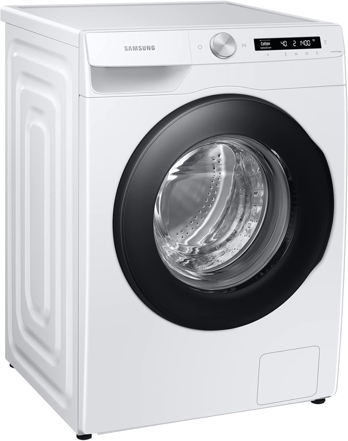 Samsung WW90T504AAW/S2 Washing Machine, 9 kg, 1400 rpm, Ecobubble, SimpleControl Operating Concept, WiFi SmartControl, Hygiene Steam Program, White
