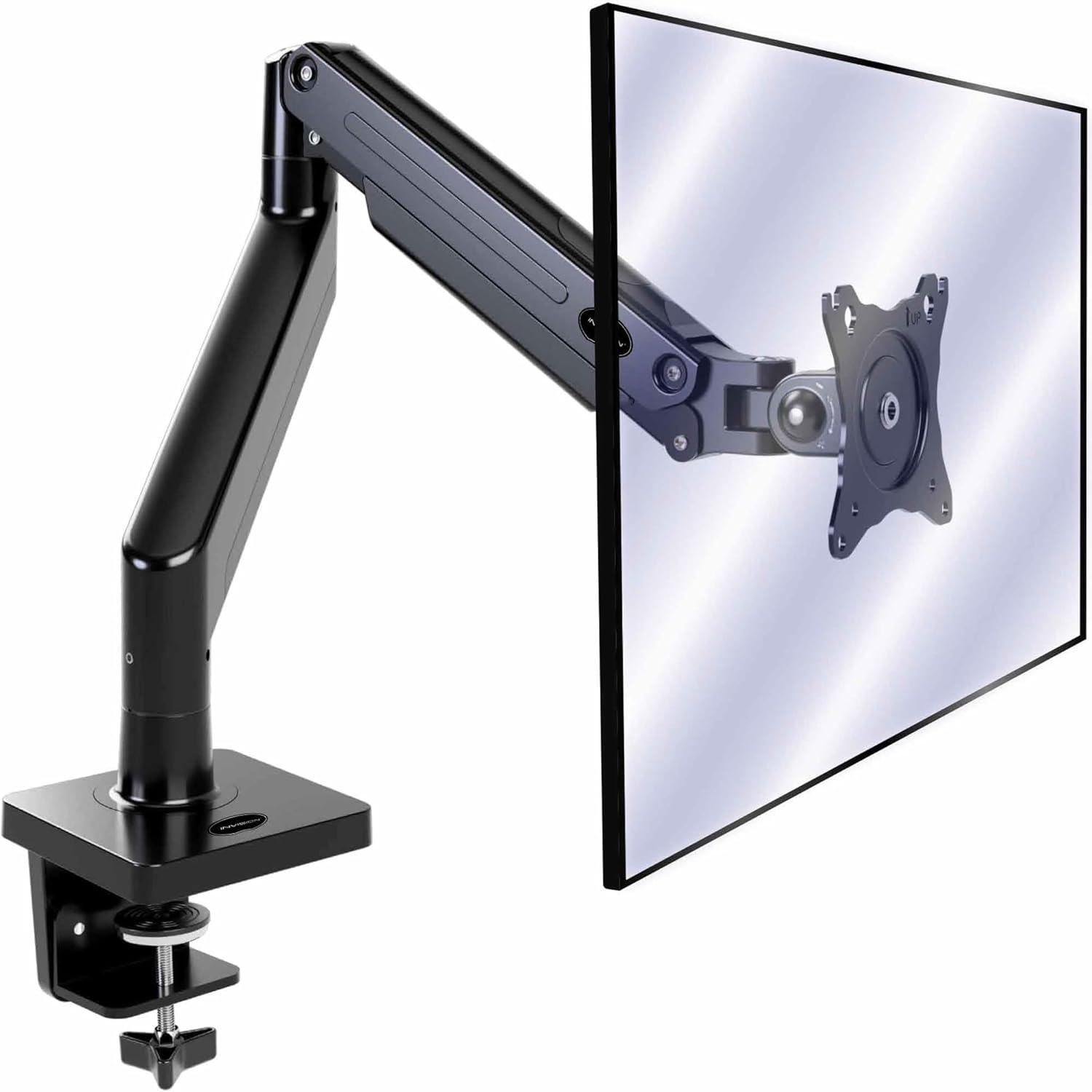 Invision Store Invision Monitor Arm Mount for Monitors from 24"-40" VESA 75/100mm Ergonomic Height-Adjustable Desk Clamp 2-15 kg (MX450)