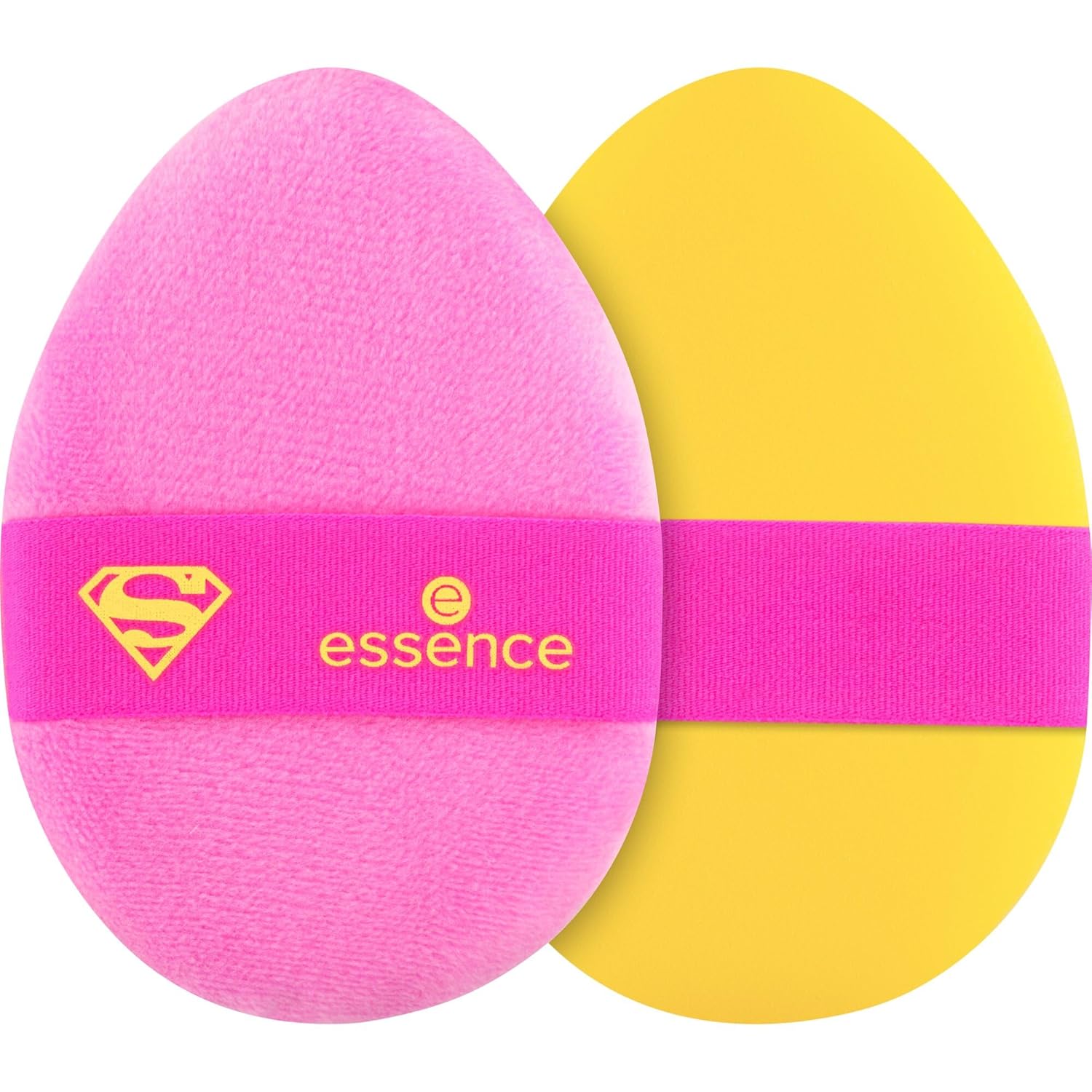 essence cosmetics Essence Superman double-sided powder puff, make-up sponge, vegan, nanoparticles free, pack of 1