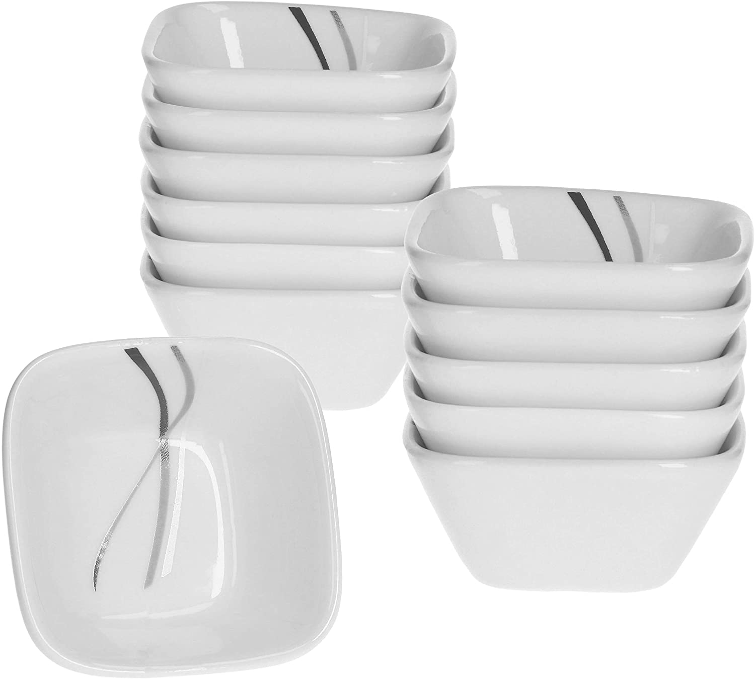 Van Well Silver Night-62 - Piece Crockery Set Tapas Bowl