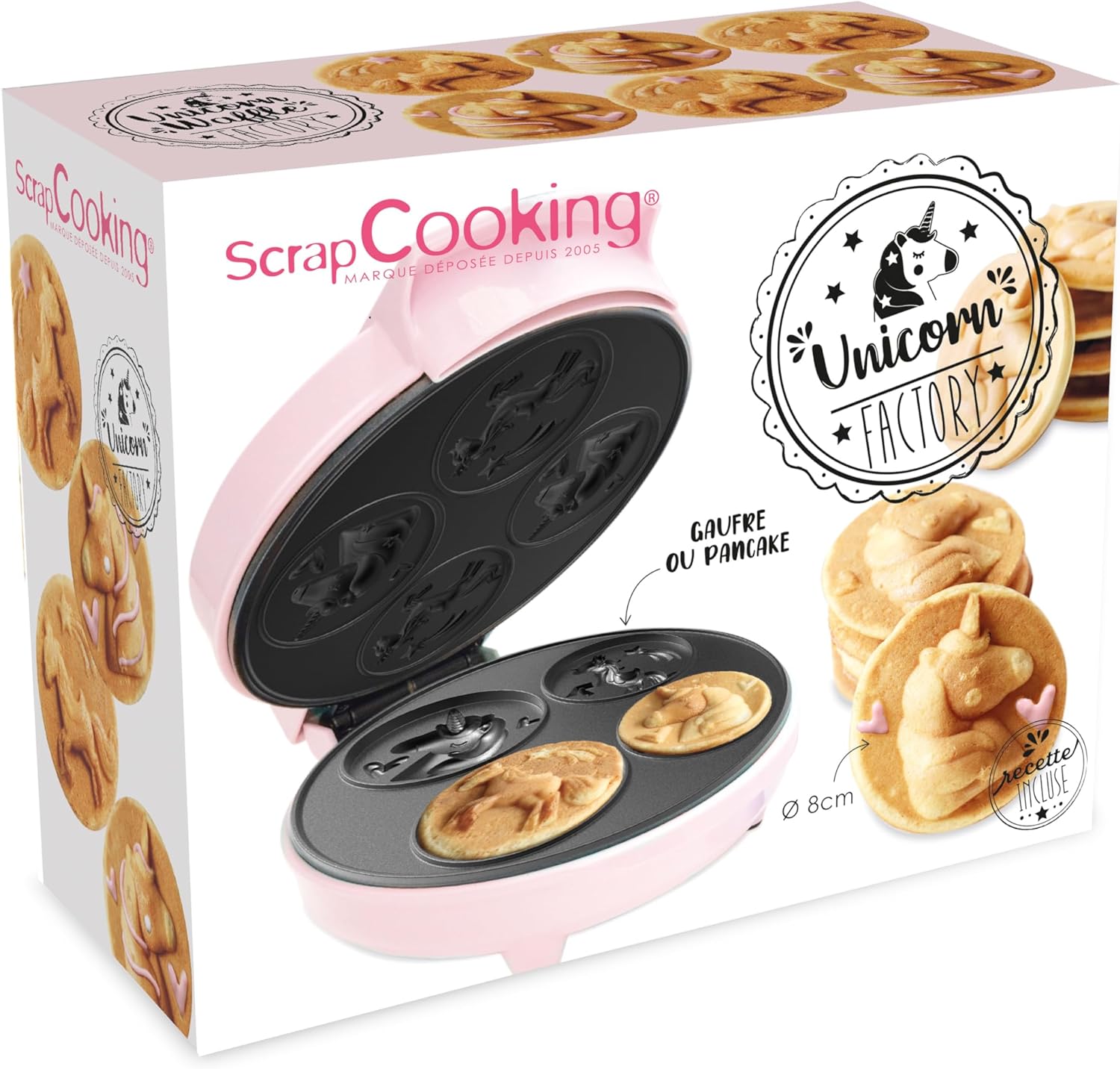 Scrapcooking 3886 Unicorn Waffle Iron - Waffle Iron - Pink