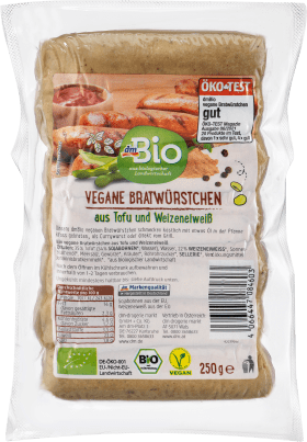 dmBio Ready-made vegan sausages, 250 g