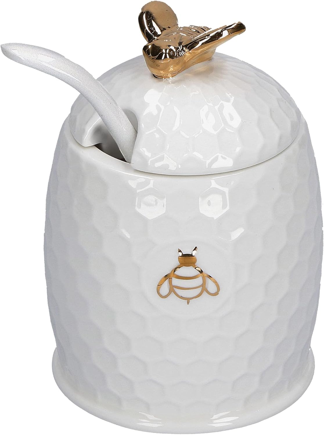 LA PORCELLANA BIANCA Porcellana Aperegina ORO Sugar Bowl with Spoon 4 x 2.5 GB