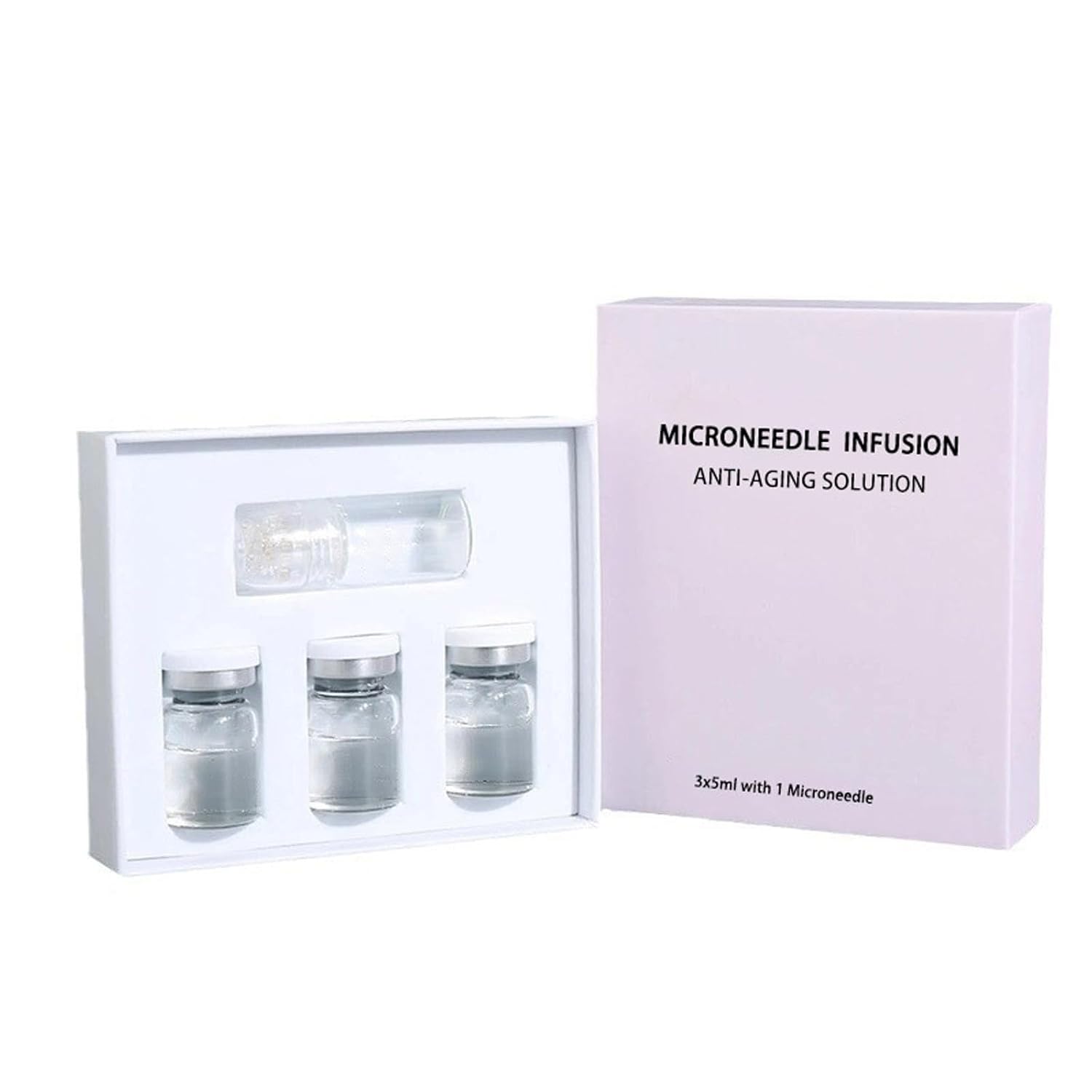 Woranb Micro Infusion System Microneedling Serum Set, Micro Needling Serum, Micro Infusion System, Gentle and Skin-friendly, Deep Moisturizing, Suitable for a Variety of Skin Types (5 ml, 3 Pieces)