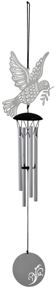 Woodstock Chimes Fldo Dove Flourish Chime – Silver