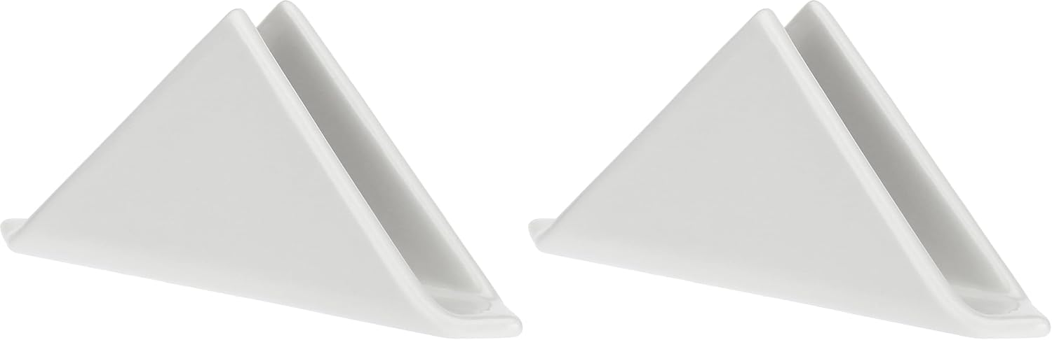 Porcellana Convivio Triangular Napkin Holder, Porcelain, Multi-Colour, 0.1 x 0.1 x 0.1 cm (Pack of 2)