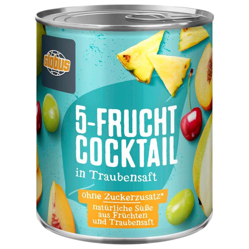 GLOBUS 5-fruit cocktail in grape juice