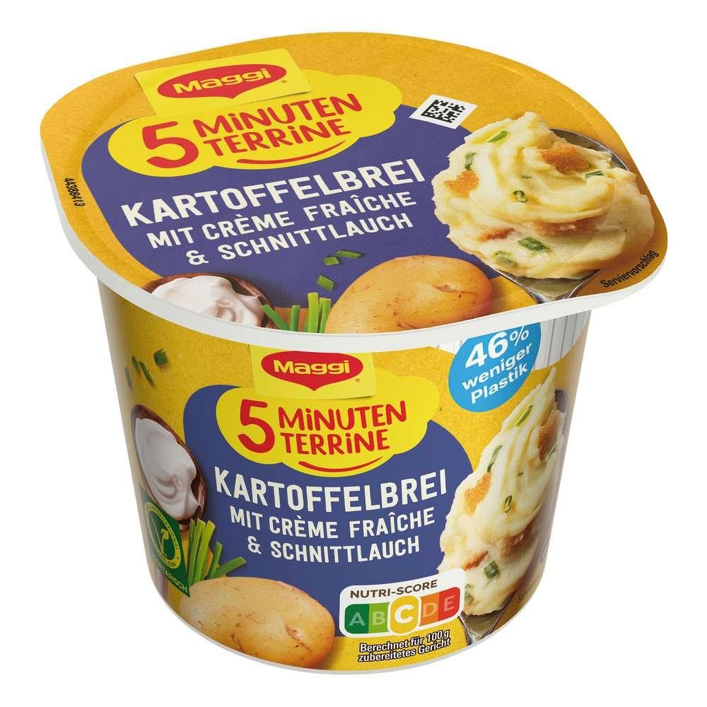 Maggi 5-minute terrine, mashed potatoes, crème fraîche