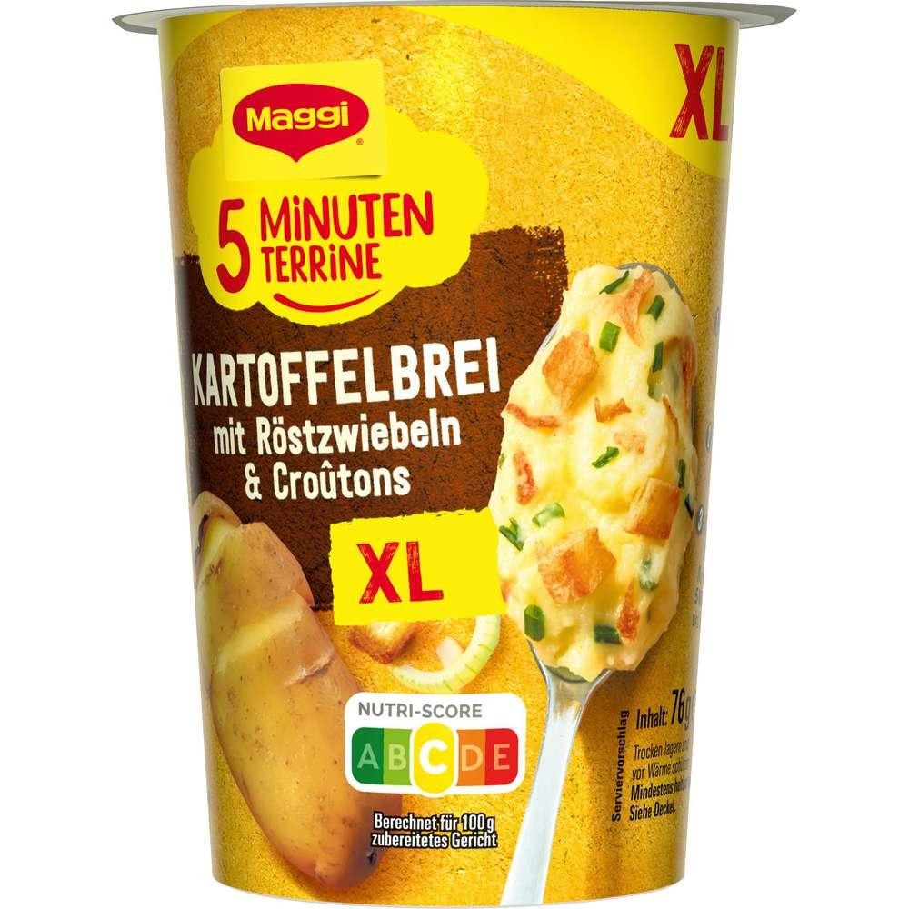 Maggi 5-minute terrine, mashed potatoes with fried onions & croutons