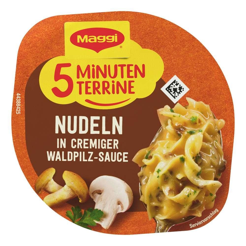 Maggi 5 minute terrine, pasta in wild mushroom sauce