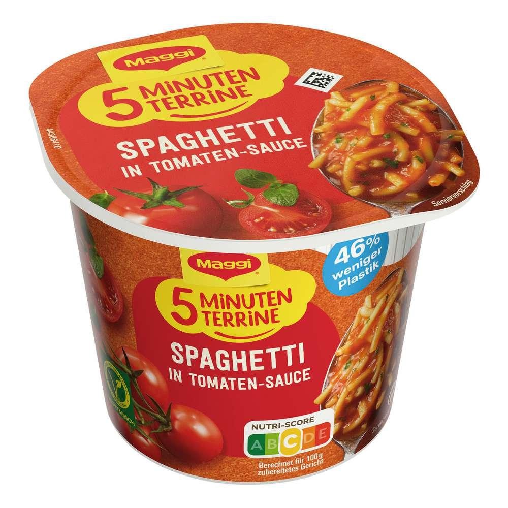 Maggi 5-minute terrine, spaghetti in tomato sauce